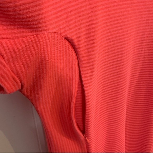 GAP Pink Red Maternity T Shirt Dress With Zippers Breastfeeding Large - Picture 4 of 5